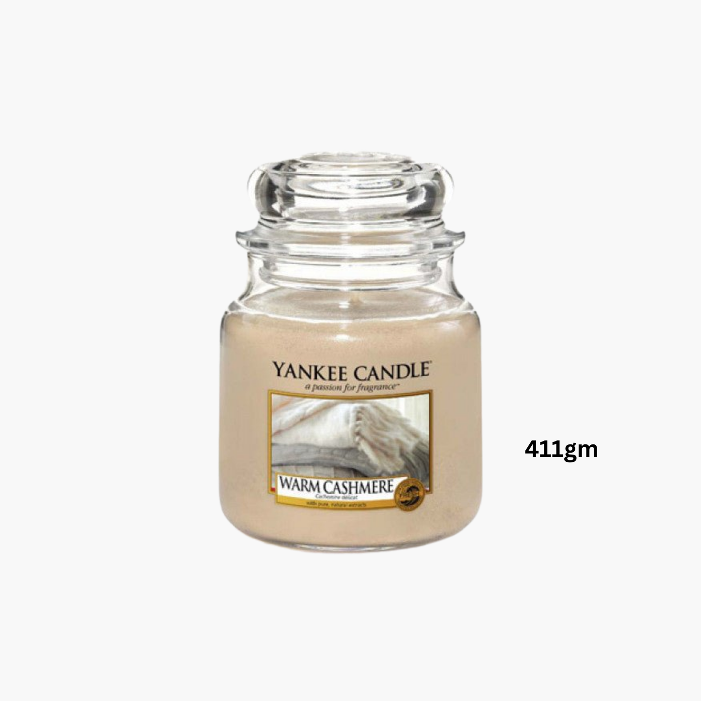 Yankee Candles Yankee Warm Cashmere Scented Candle Back View