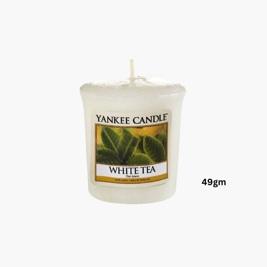Yankee Candles Yankee White Tea Scented Candle 49gm - Buy in Pakistan | Perfume Daddy