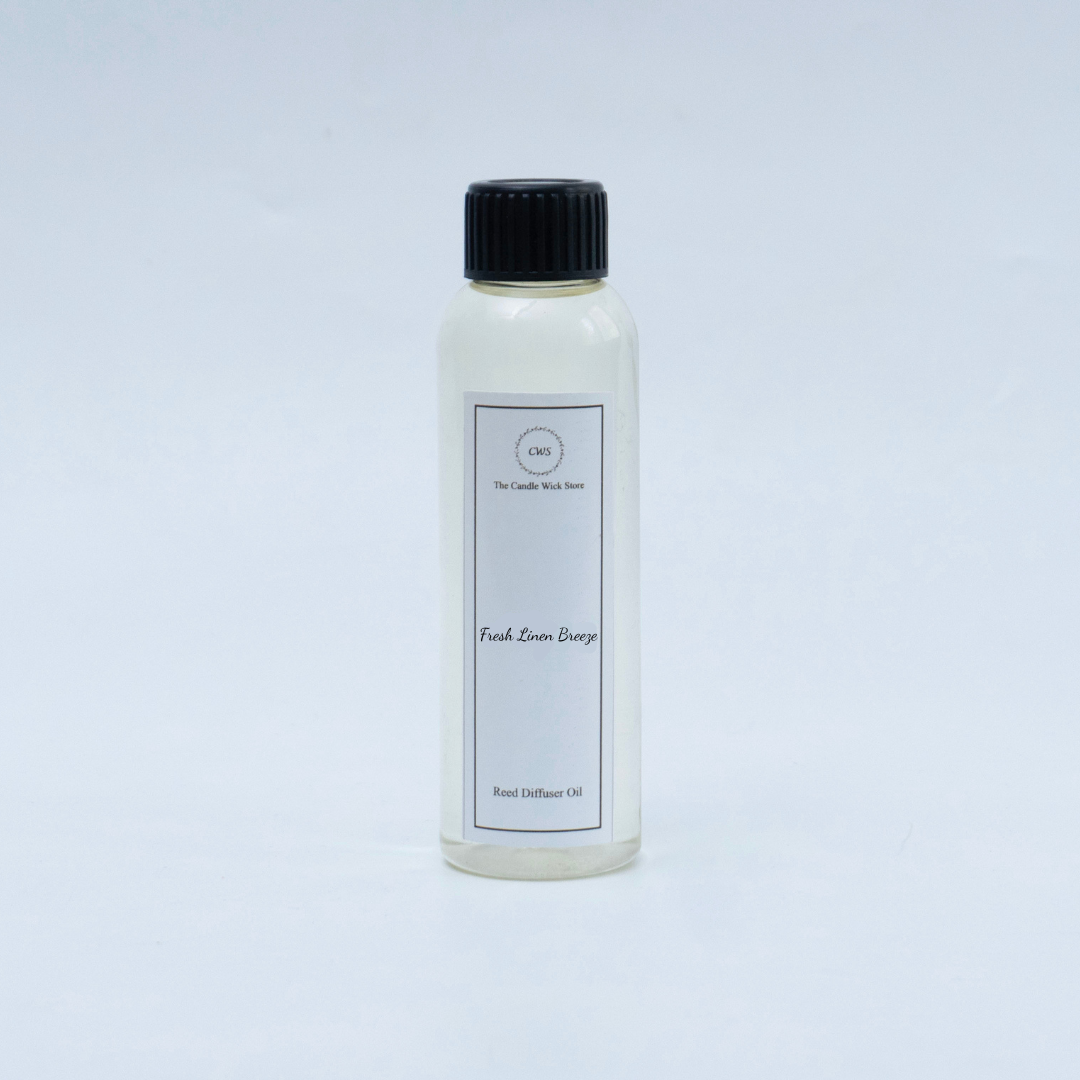 Candle Wick Store Fresh Linen Breeze Diffuser Refill Oil 120ml Fragrance Notes and Details