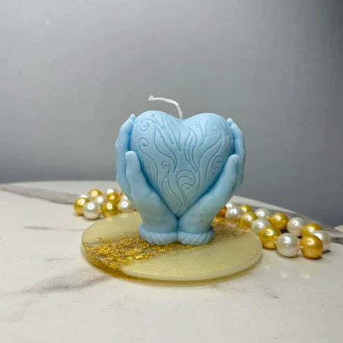 Candle Wick Store Heart Candle Bottle and Packaging