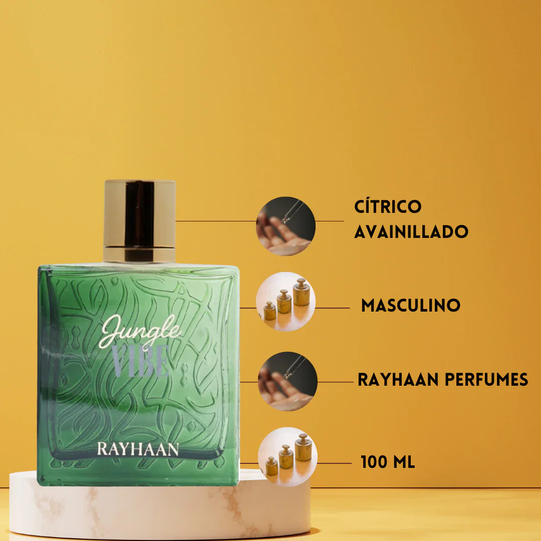Rayhaan Perfumes Rayhaan Jungle Vibe Eau De Parfum For Men 100ml Close-Up View